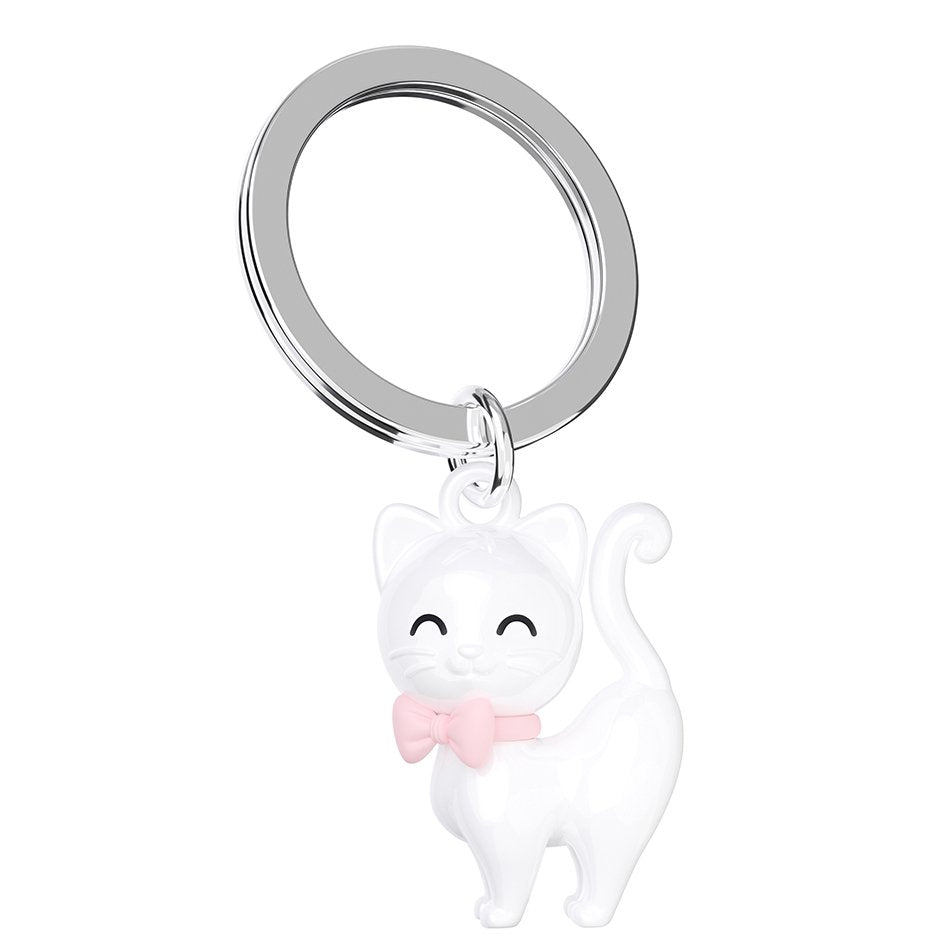 Metalmorphose-Beyaz Kedi Anahtarlık-Anahtarlık-6-Milagron.com