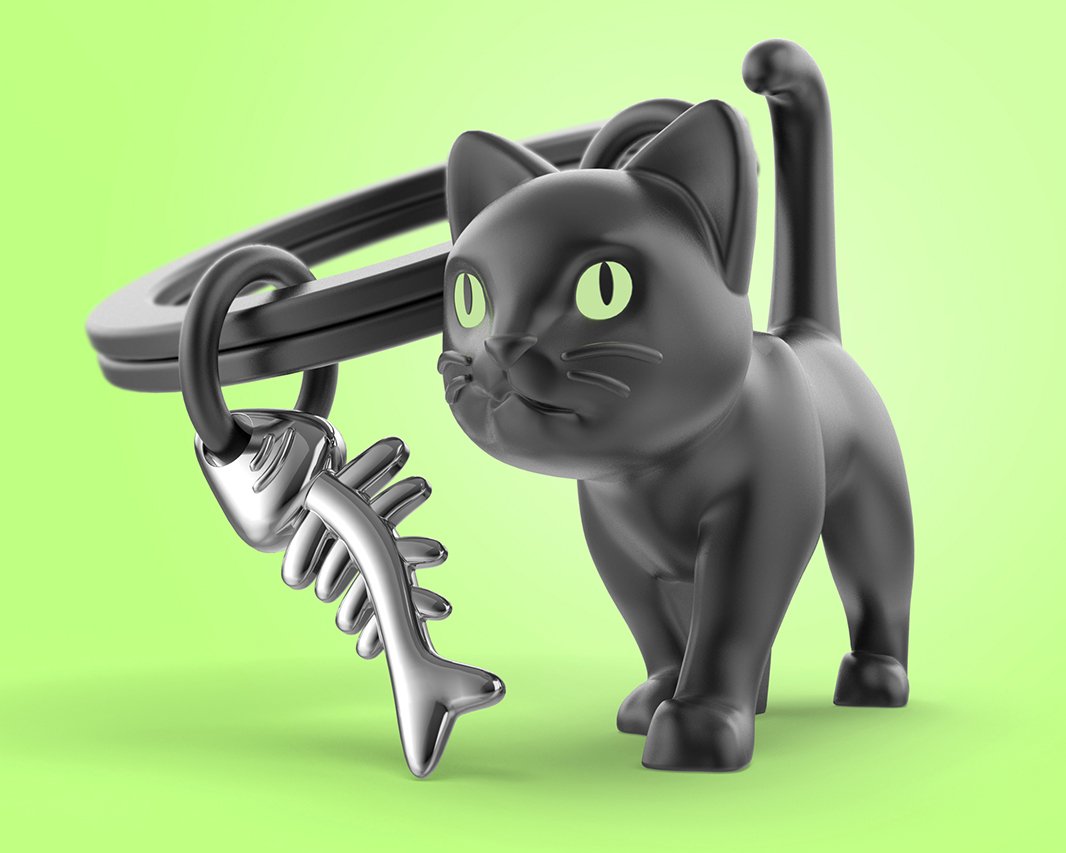 Metalmorphose-Black Cat Anahtarlık-Anahtarlık-2-Milagron.com