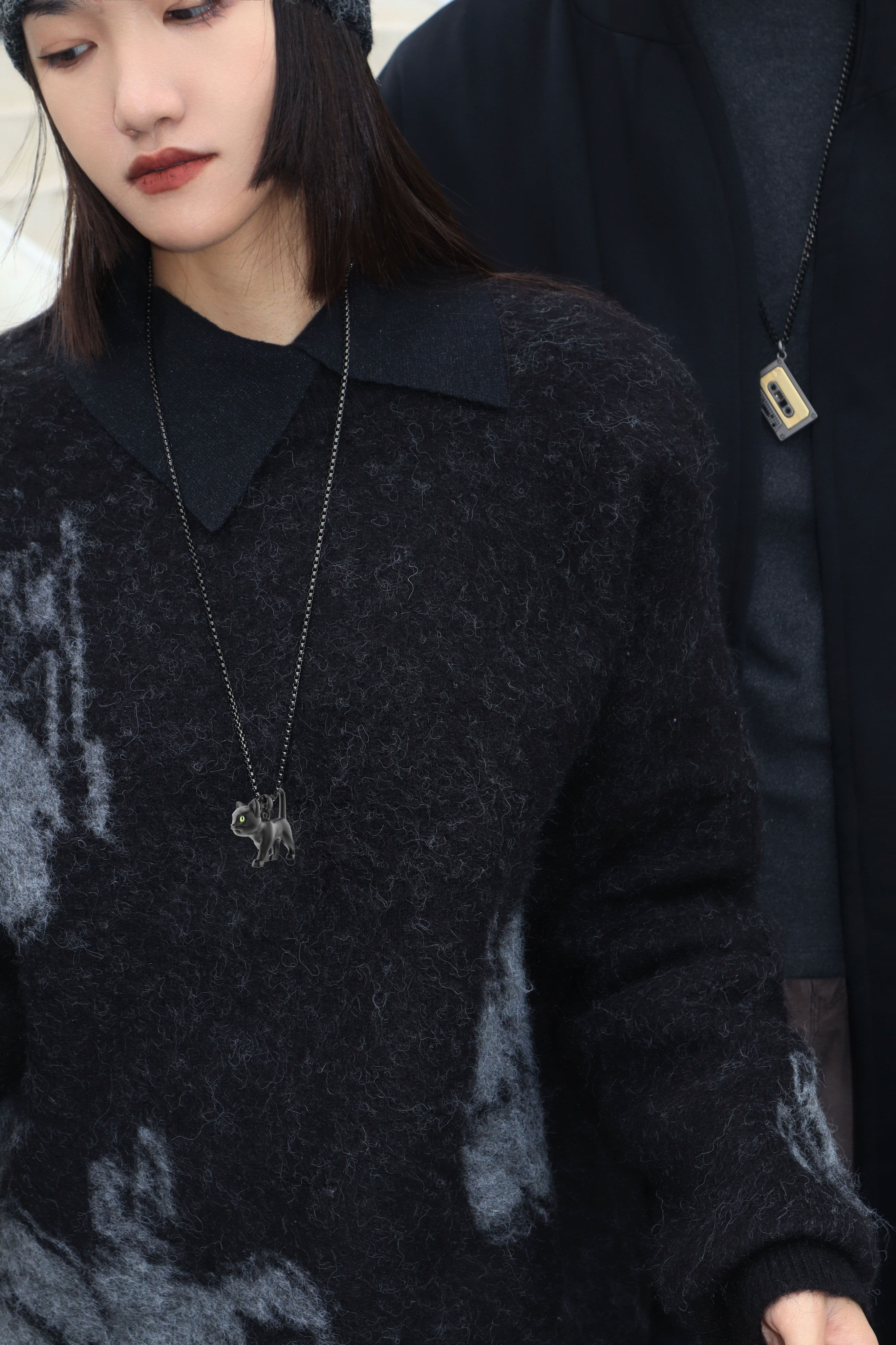 Metalmorphose-Black Cat Kolye-Kolye-5-Milagron.com