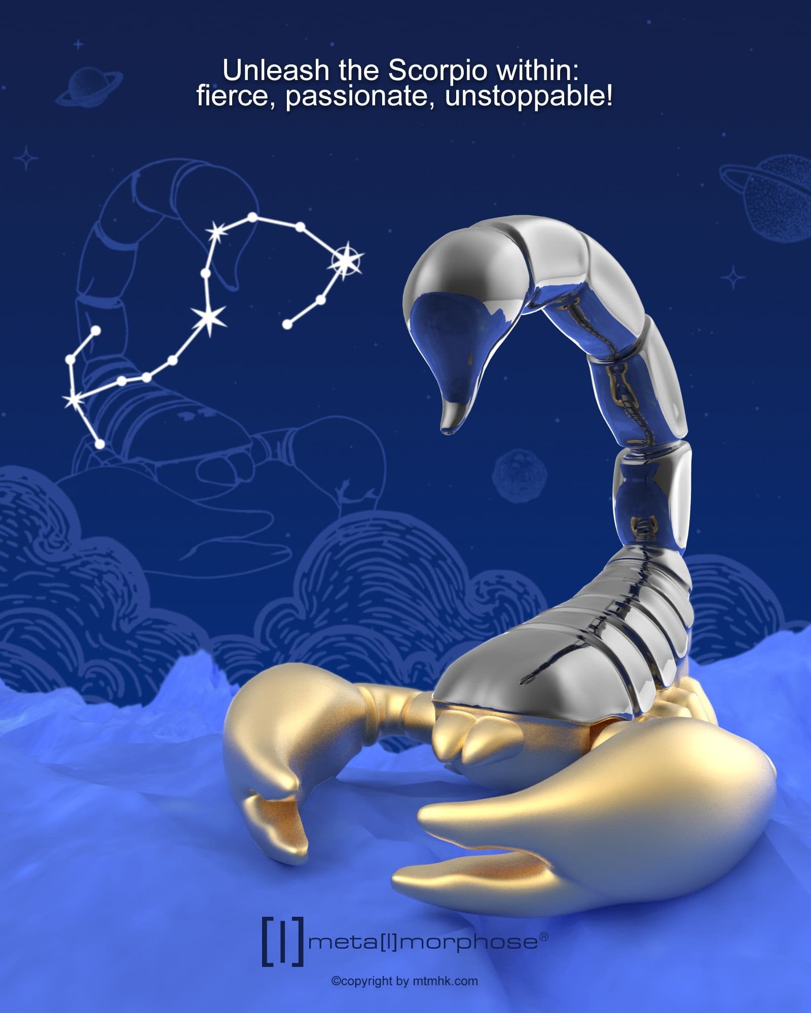 Metalmorphose-Burç Koleksiyonu Akrep Anahtarlık / çanta Aksesuarı-Çanta Aksesuarları-5-Milagron.com