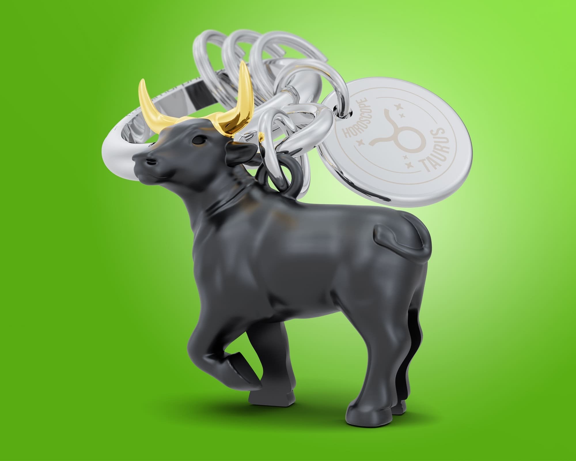 Metalmorphose-Burç Koleksiyonu Boğa Anahtarlık / çanta Aksesuarı-Çanta Aksesuarları-2-Milagron.com