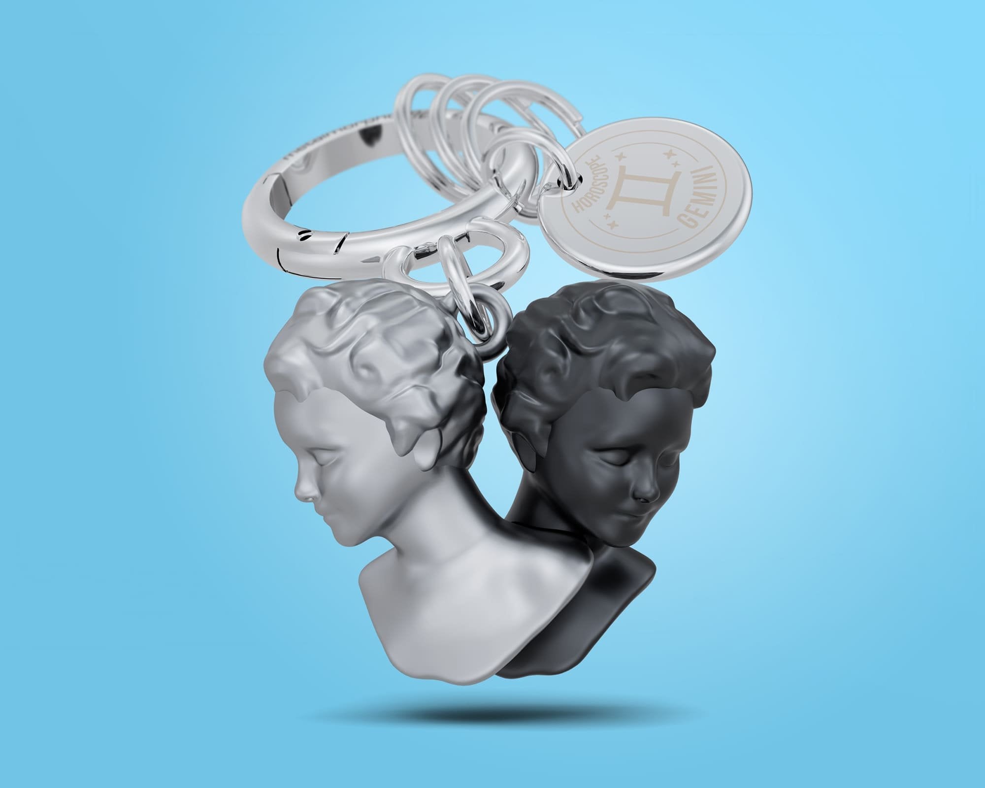 Metalmorphose-Burç Koleksiyonu İkizler Anahtarlık / çanta Aksesuarı-Çanta Aksesuarları-2-Milagron.com