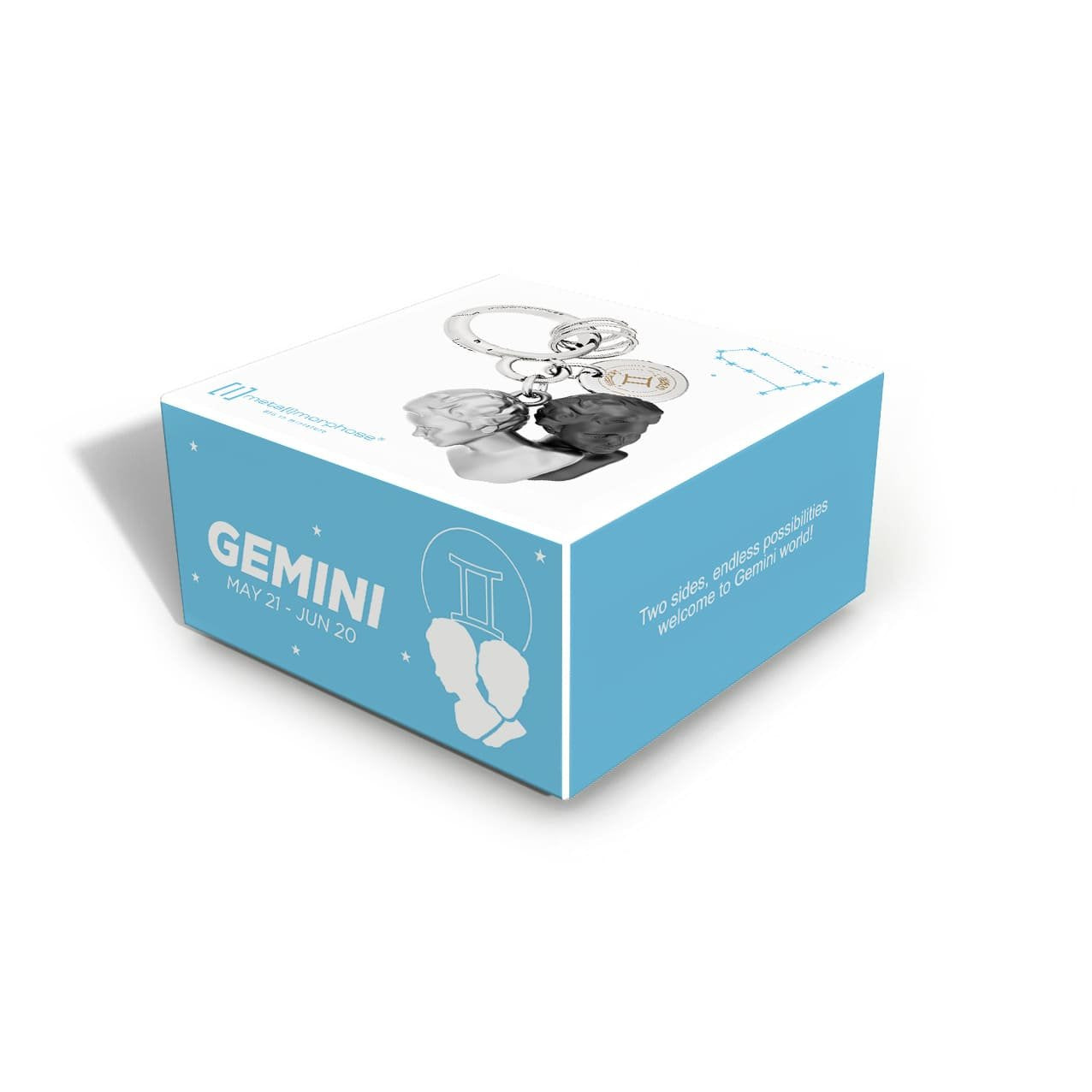 Metalmorphose-Burç Koleksiyonu İkizler Anahtarlık / çanta Aksesuarı-Çanta Aksesuarları-3-Milagron.com