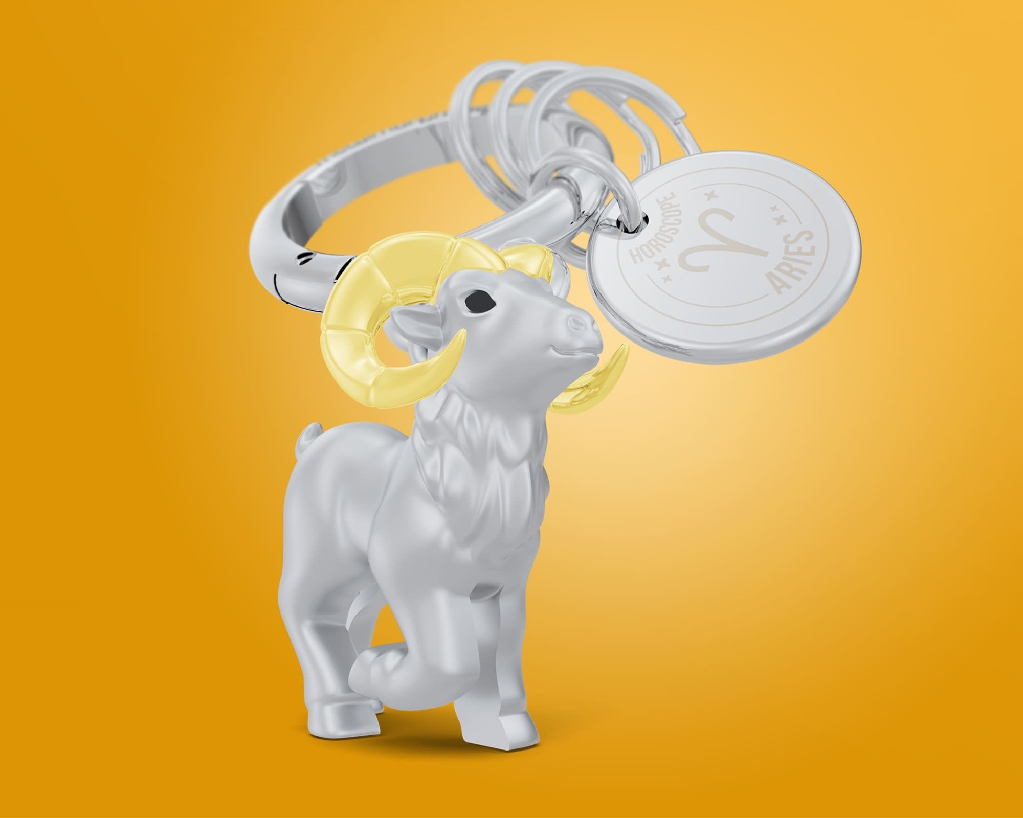 Metalmorphose-Burç Koleksiyonu Koç Anahtarlık / çanta Aksesuarı-Çanta Aksesuarları-2-Milagron.com