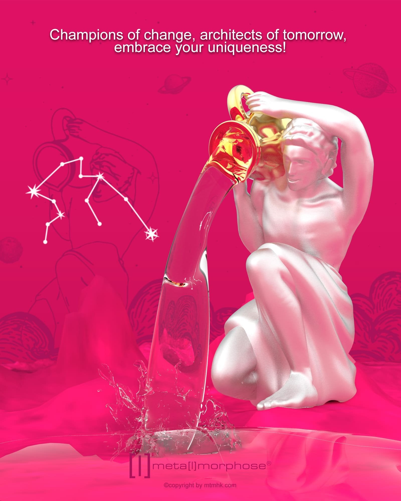 Metalmorphose-Burç Koleksiyonu Kova Anahtarlık / çanta Aksesuarı-Çanta Aksesuarları-5-Milagron.com