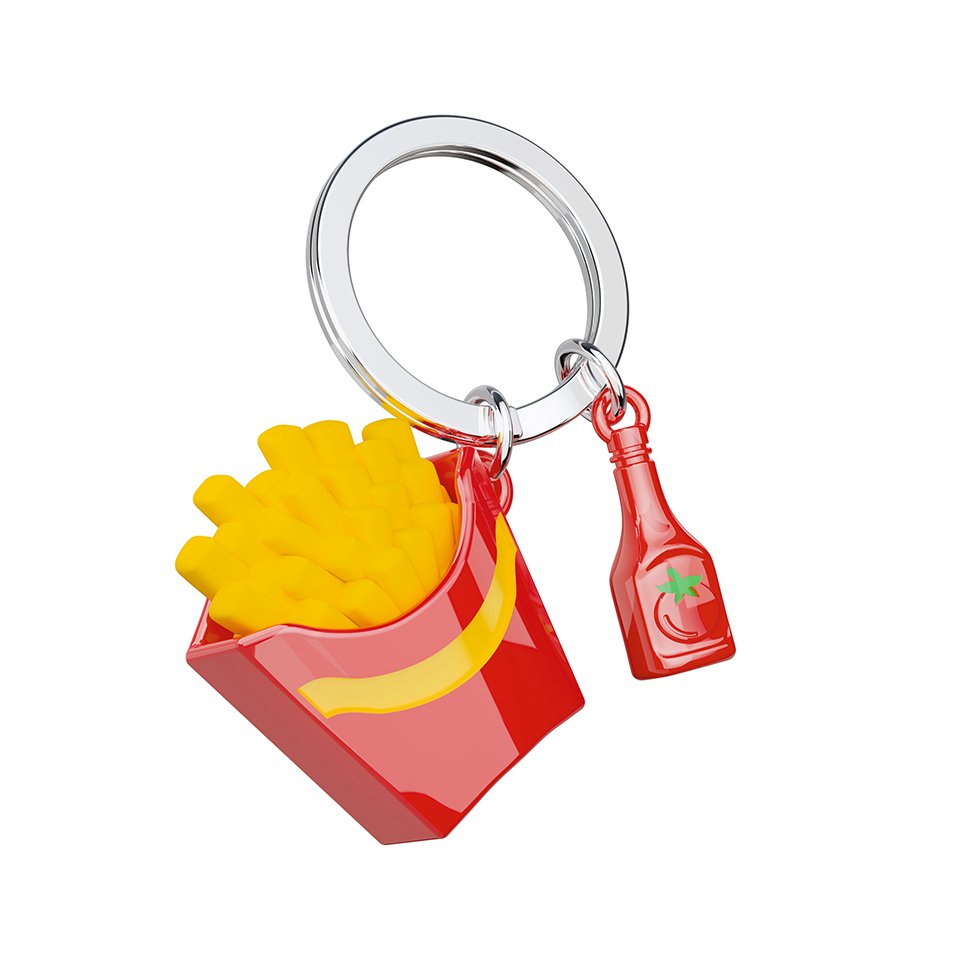 Metalmorphose-French Fries Ve Ketçup Anahtarlık-Anahtarlık-3-Milagron.com