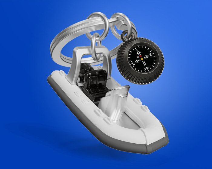 Metalmorphose-Kauçuk Motorboat Anahtarlık-Anahtarlık-3-Milagron.com