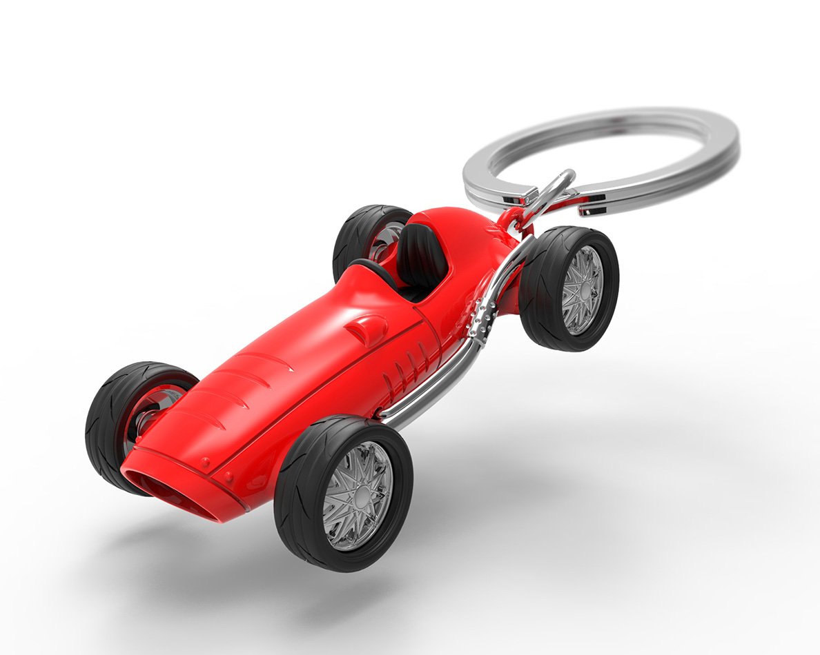 Metalmorphose-Kırmızı Vintage Yarış Arabası Anahtarlık-Anahtarlık-1-Milagron.com