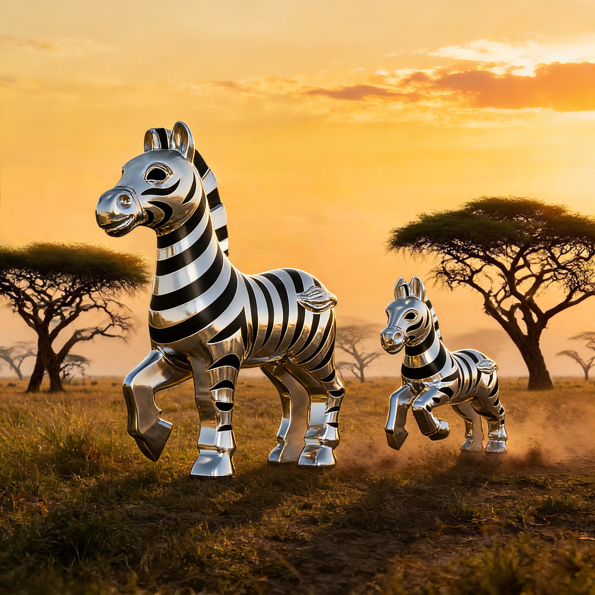 Metalmorphose Zebra Anahtarlık