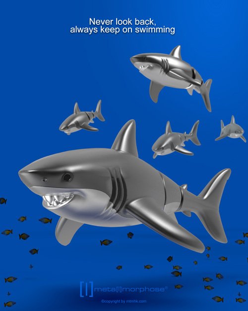 Metalmorphose-Moving Shark Anahtarlık-Anahtarlık-3-Milagron.com