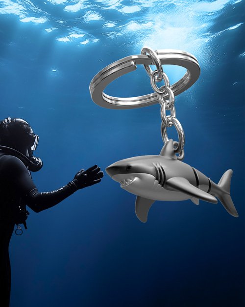 Metalmorphose-Moving Shark Anahtarlık-Anahtarlık-4-Milagron.com