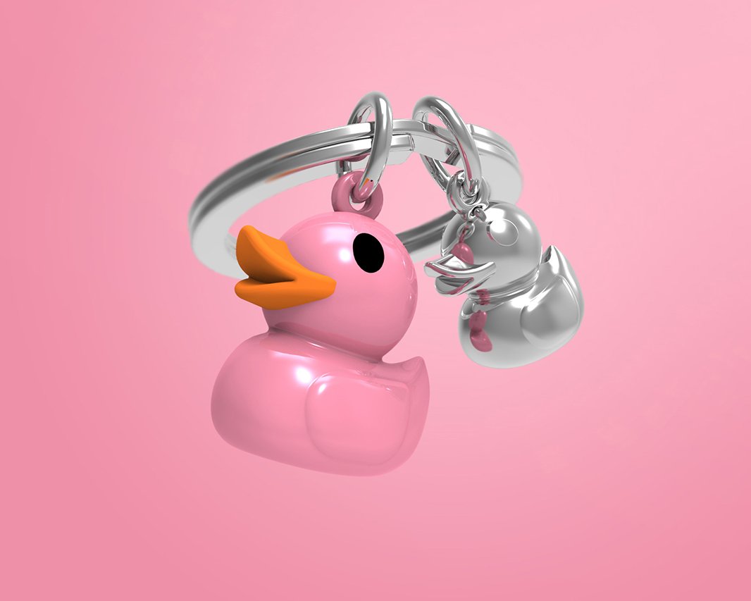 Metalmorphose-Pembe ördek Anahtarlık-Anahtarlık-2-Milagron.com