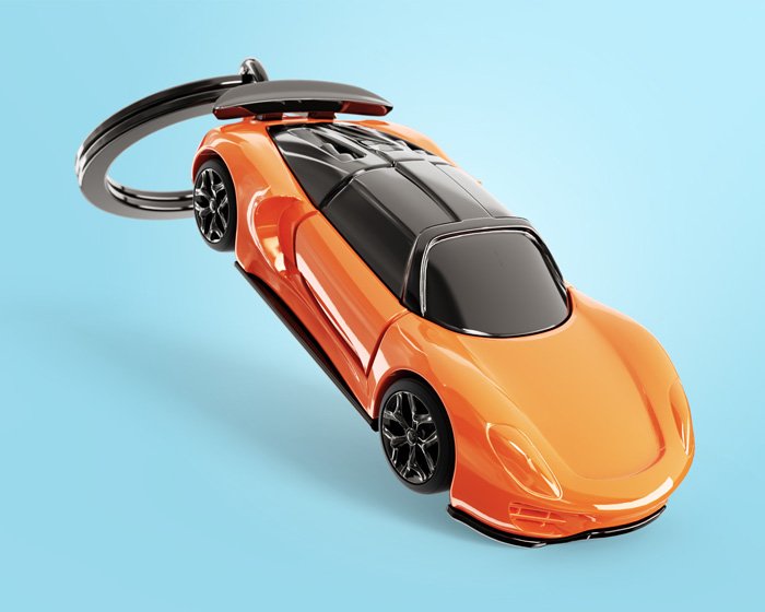Metalmorphose-Supercar Anahtarlık Turuncu-Anahtarlık-2-Milagron.com