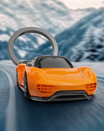 Metalmorphose-Supercar Anahtarlık Turuncu-Anahtarlık-5-Milagron.com