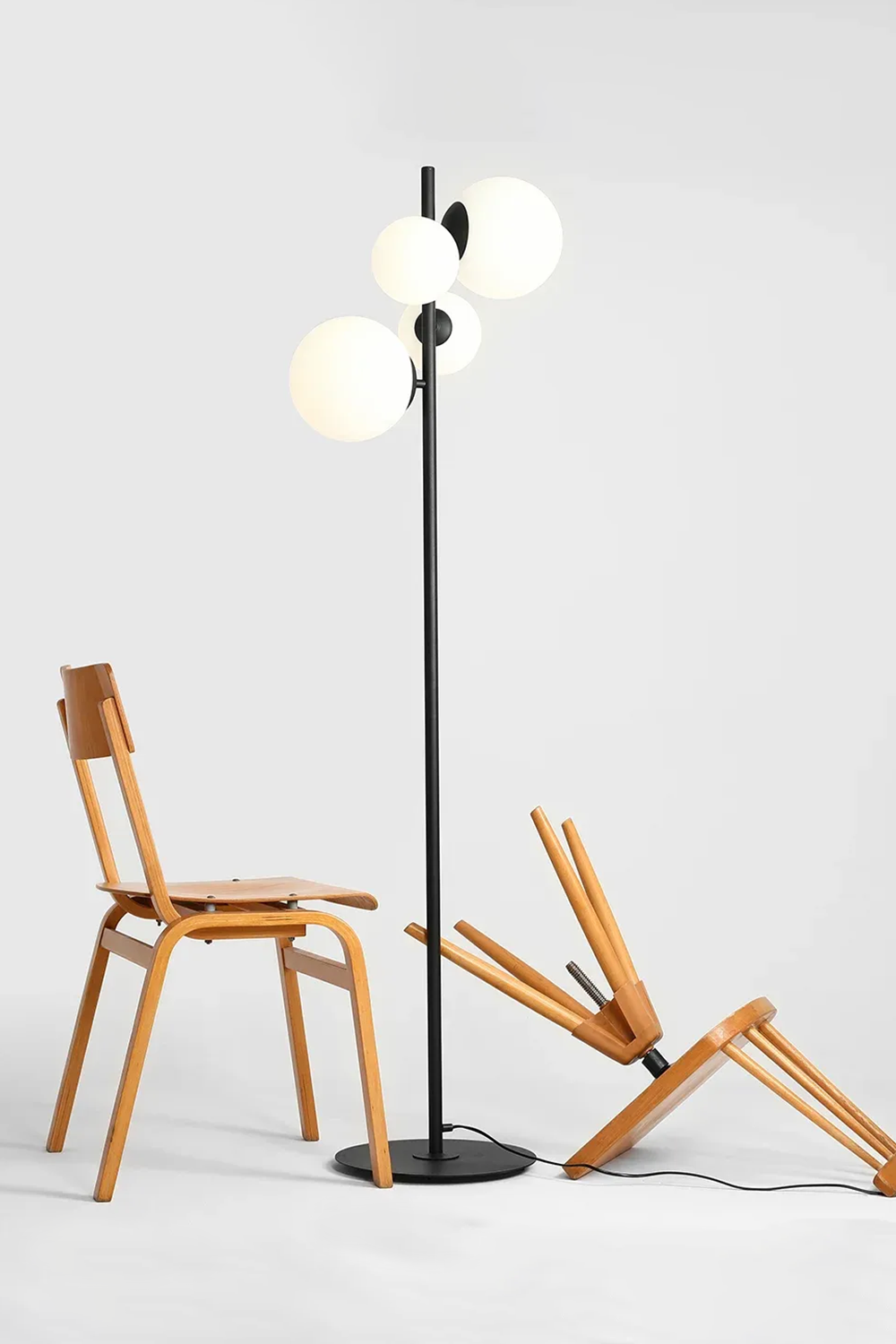 Metanoya Lighting-Floral Lambader - Siyah-Lambader-3-Milagron.com