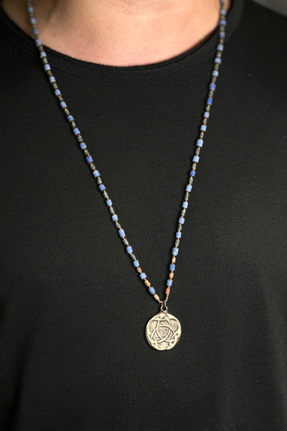 Mey Atelier-Celtic Knot – Lapis Jade Kelt Düğümü Unisex Kolye-Kolye-3-Milagron.com