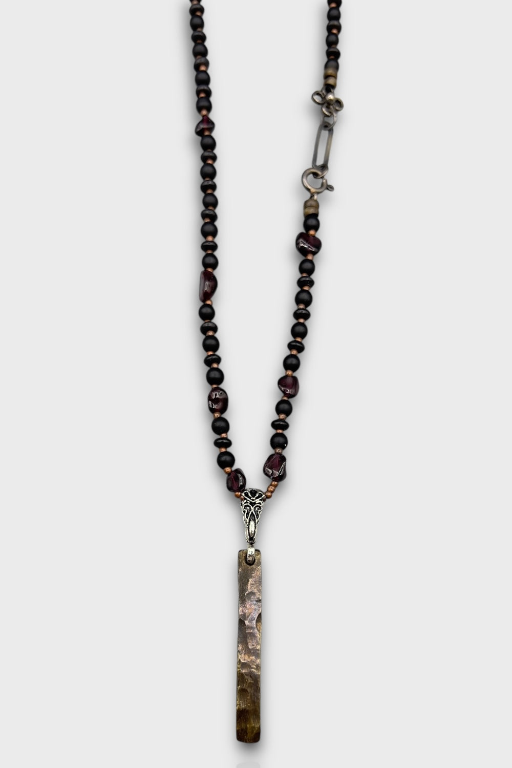 Mey Atelier-Maison - Lal Taşı Onyx Bronz Uçlu Unisex Kolye-Kolye-3-Milagron.com