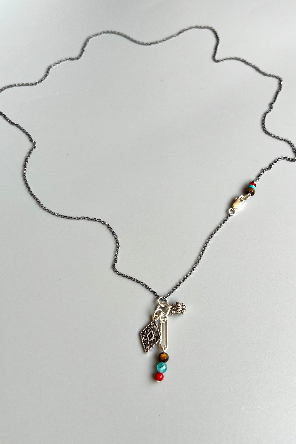 Mey Atelier-Orient – Gümüş Unisex Çok Uçlu Kolye Gümüş Kolye-Kolye-2-Milagron.com