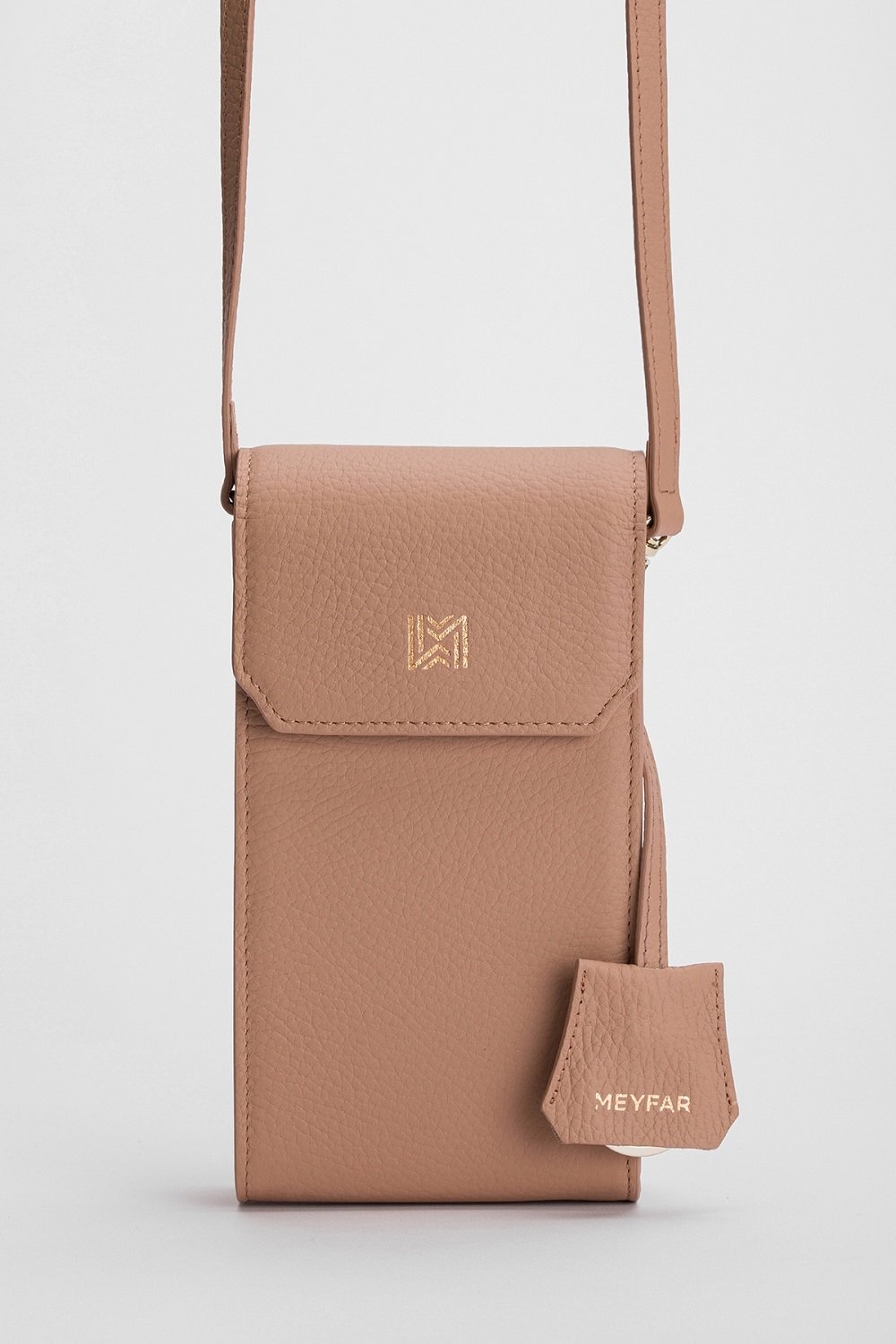 Meyfar-Bej Deri Kartlık - Telefon Bölmeli Çanta-Omuz Çantası-1-Milagron.com