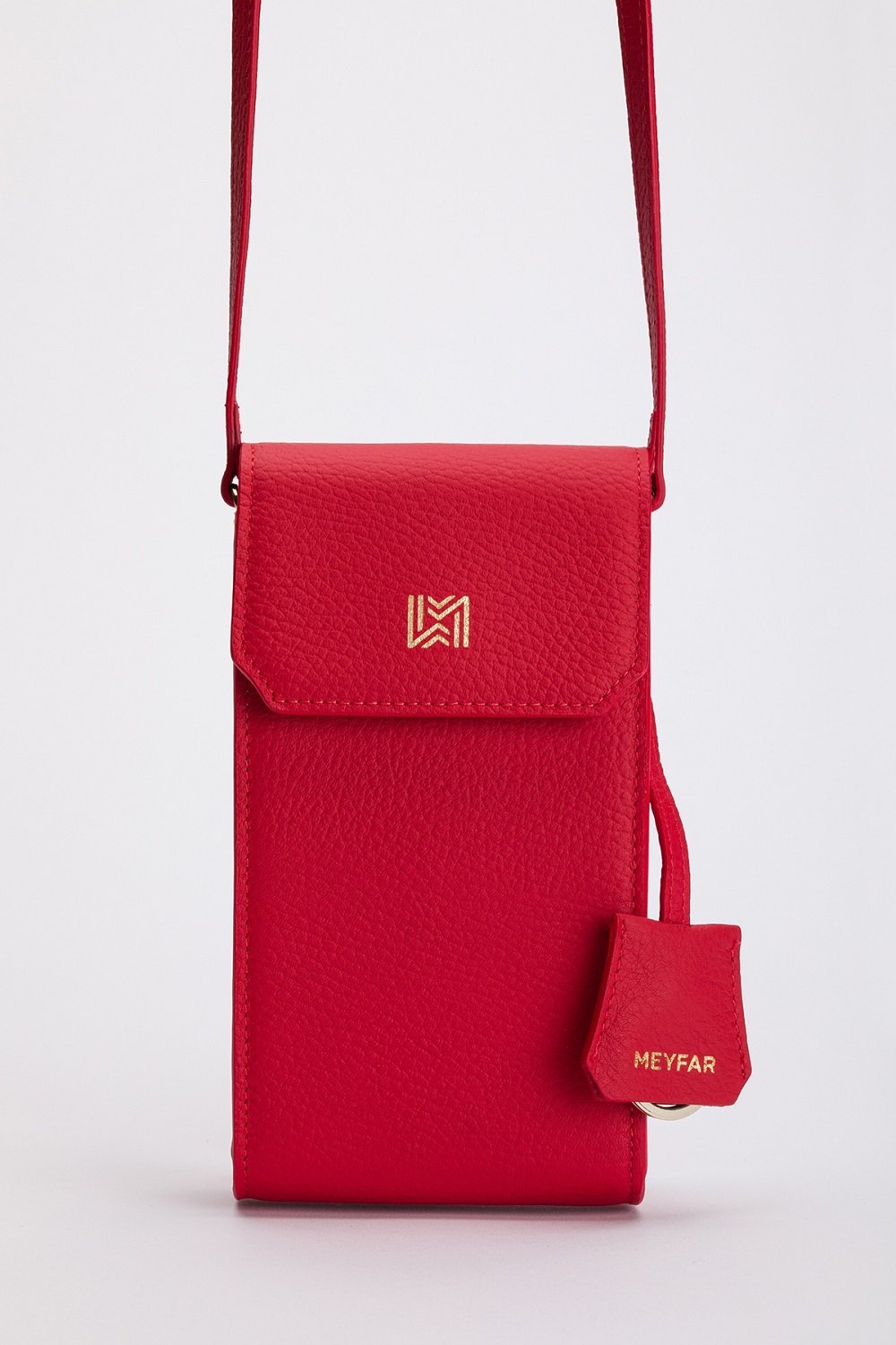 Meyfar-Kırmızı Deri Kartlık - Telefon Bölmeli Çanta-Omuz Çantası-1-Milagron.com