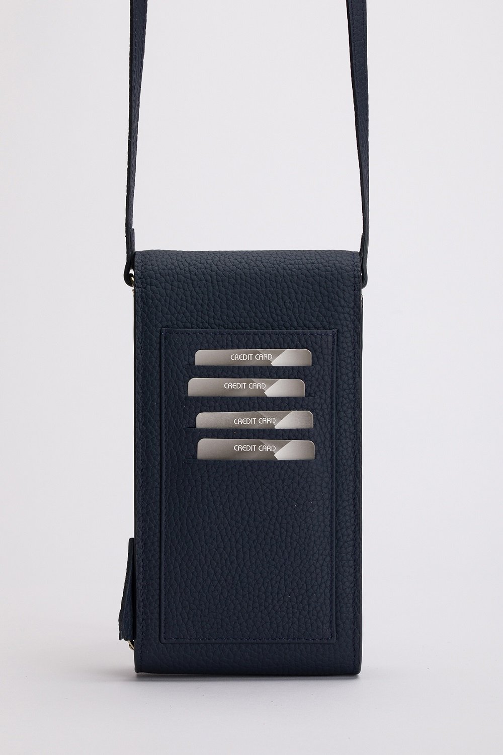 Meyfar-Lacivert Deri Kartlık - Telefon Bölmeli Çanta-Omuz Çantası-2-Milagron.com