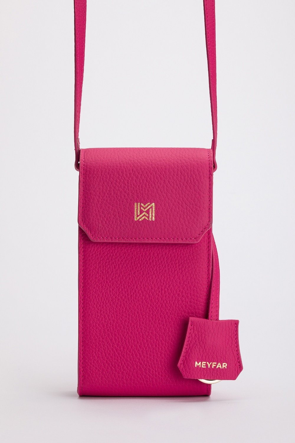 Meyfar-Pembe Deri Kartlık - Telefon Bölmeli Çanta-Omuz Çantası-1-Milagron.com
