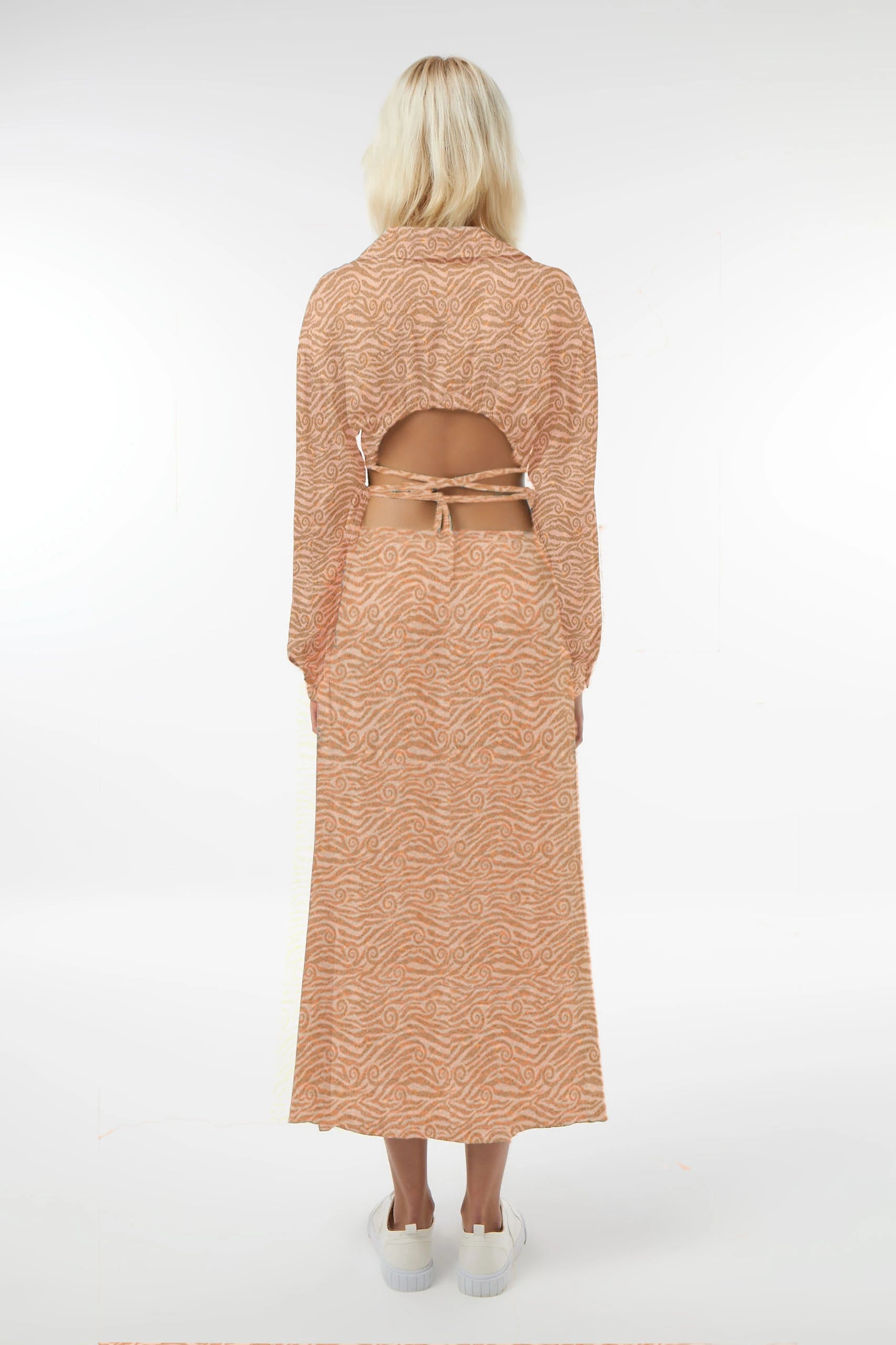 Midground-Bağcıklı Crop Gömlek-Gömlek-3-Milagron.com