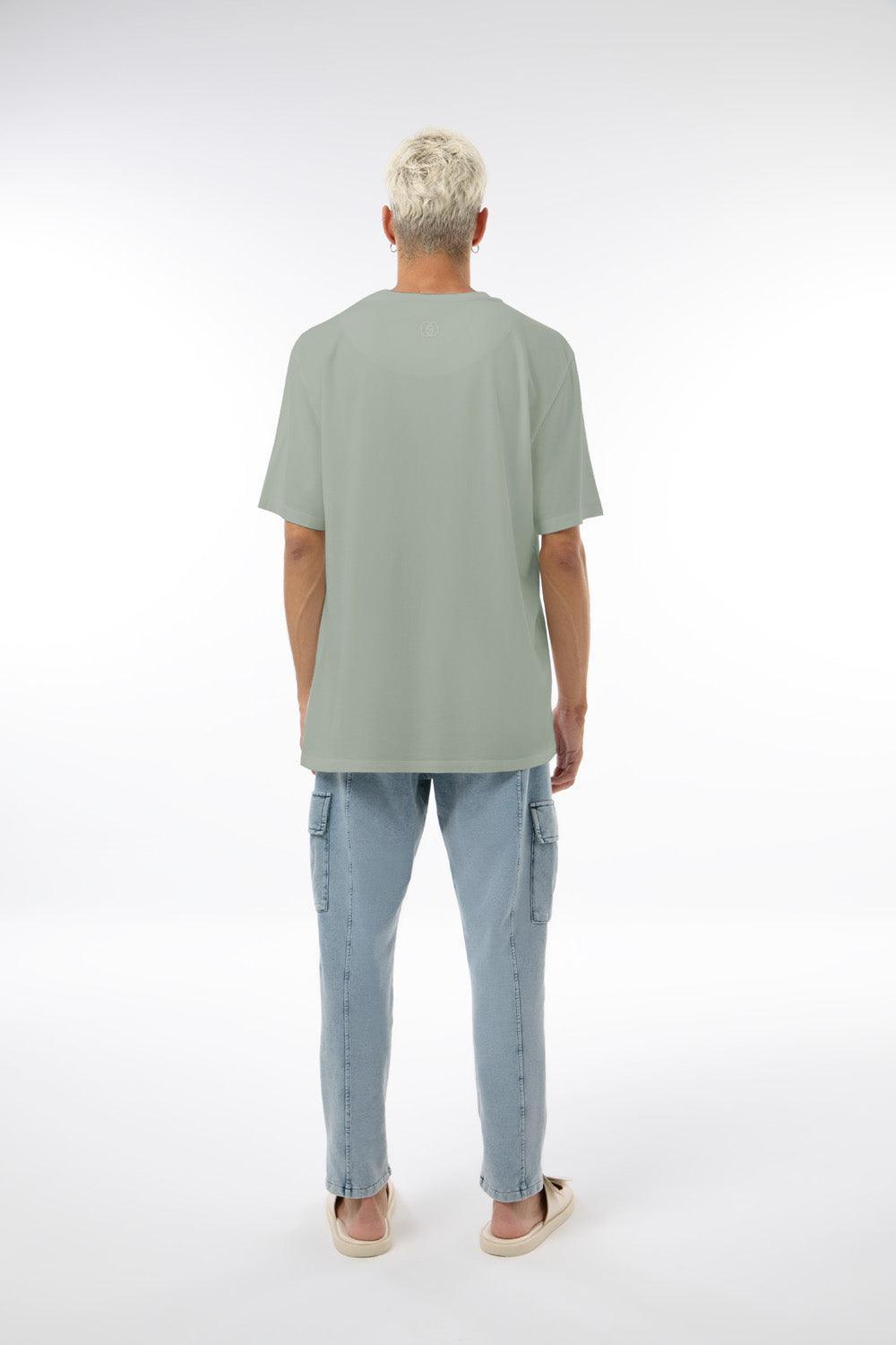 Midground-Basic T-shirt - Silver Green-T-Shirts-2-Milagron.com