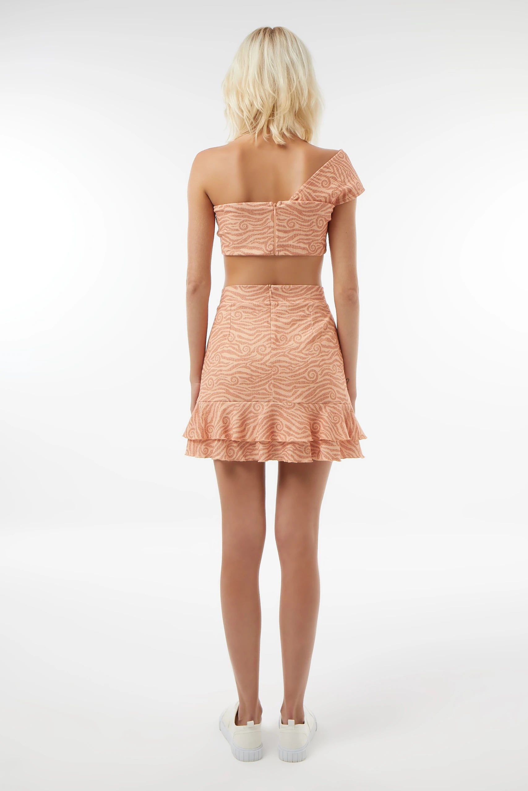 Midground-Baskılı Fırfırlı Etek-Etek-3-Milagron.com