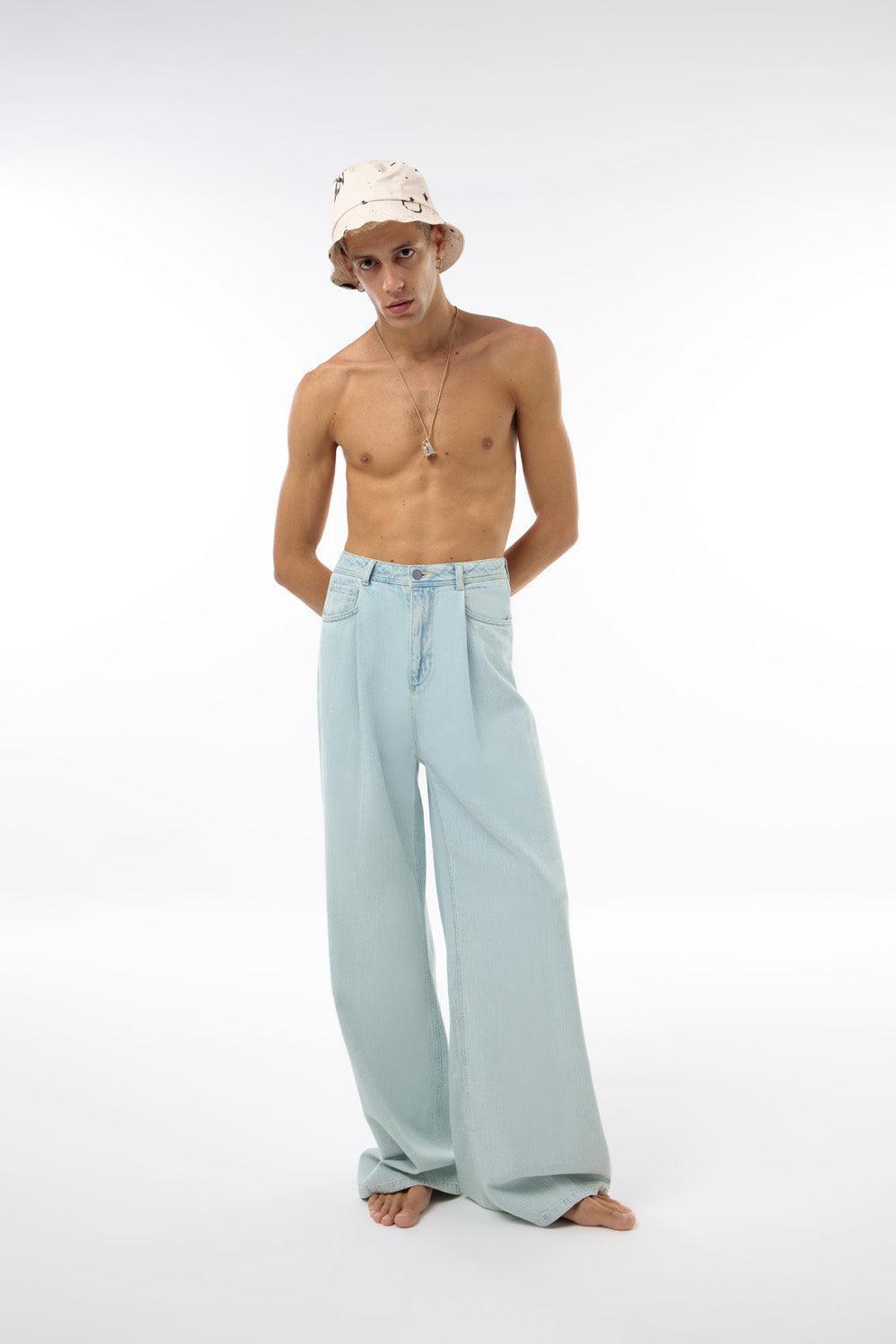 Midground-Bol Paçalı, Palazzo Kot Pantolon-Kot Pantolon-5-Milagron.com