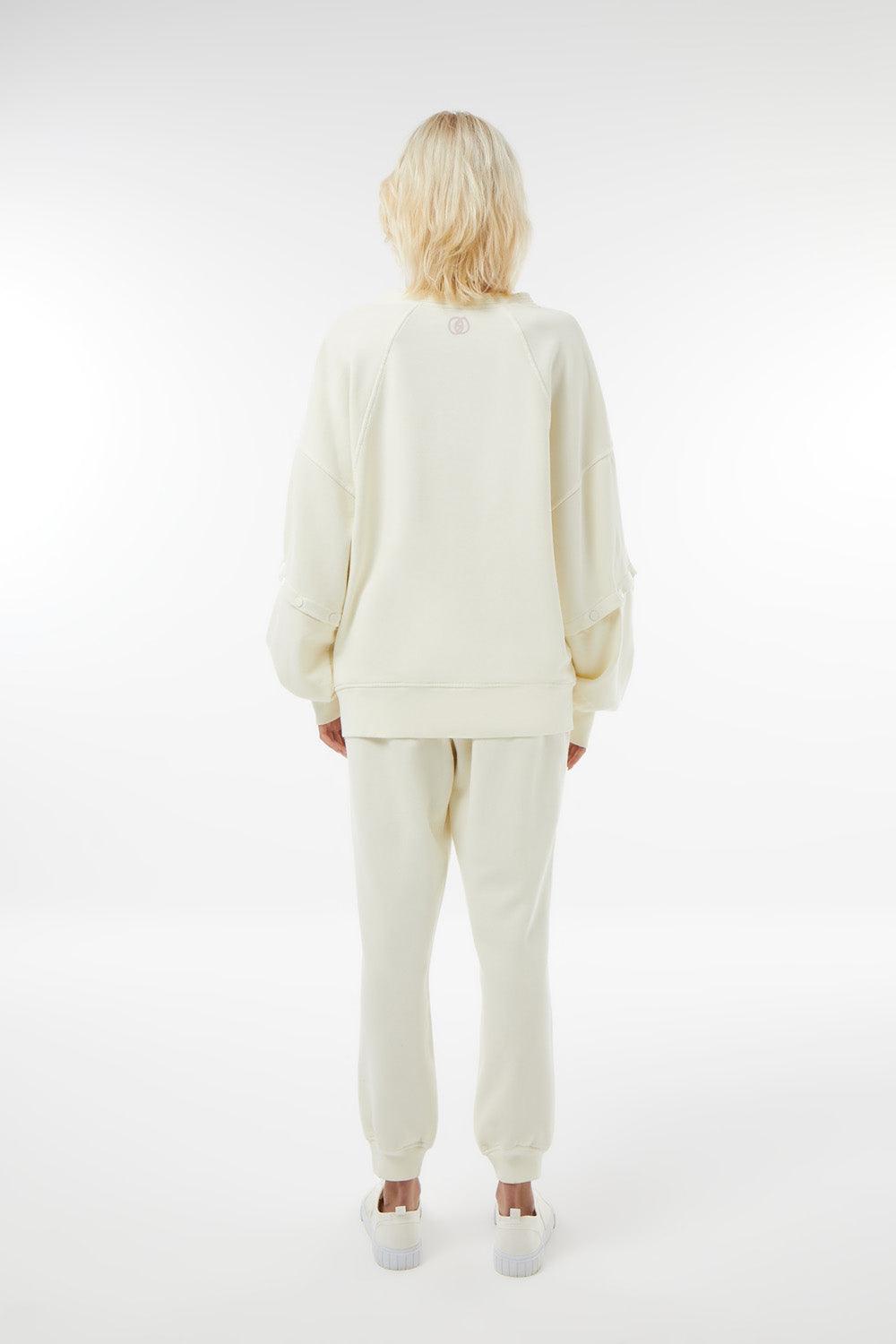 Midground-Çıt Çıt Kol Detaylı Sweatshirt-Sweatshirts & Hoodies-4-Milagron.com