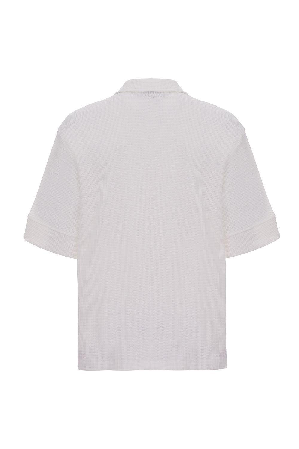 Midground-Çıtçıtlı Waffle Gömlek-T-Shirts-2-Milagron.com