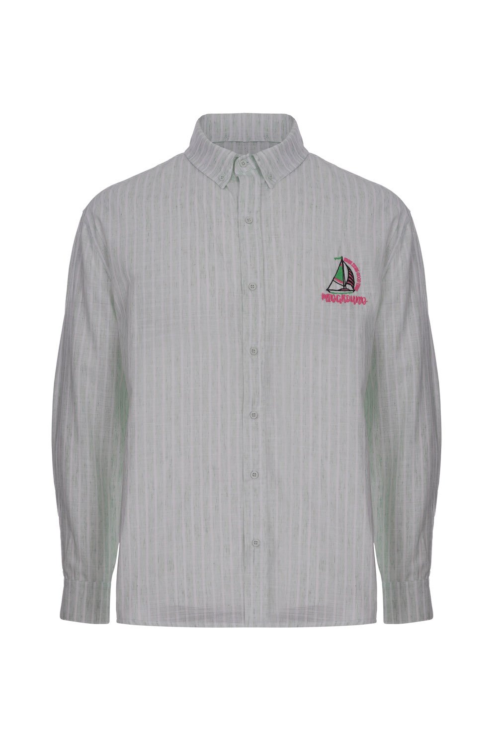 Midground-Çizgili Keten Gömlek-Gömlek-1-Milagron.com