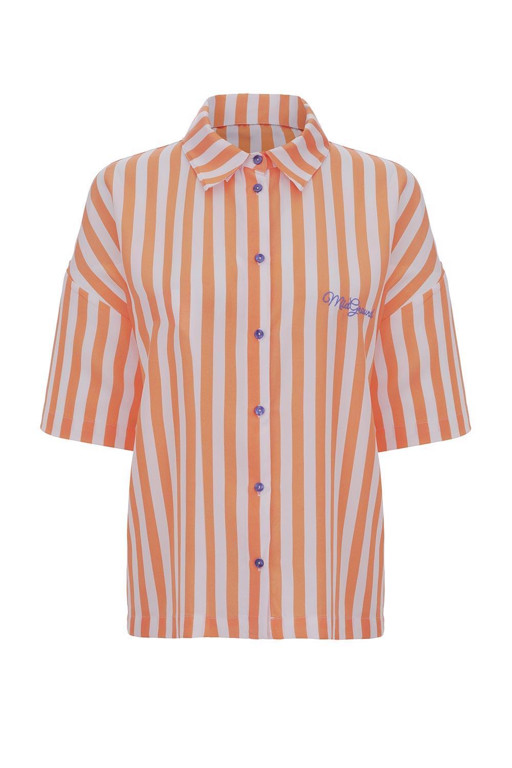 Midground-Çizgili Oversize Gömlek-Gömlek-1-Milagron.com