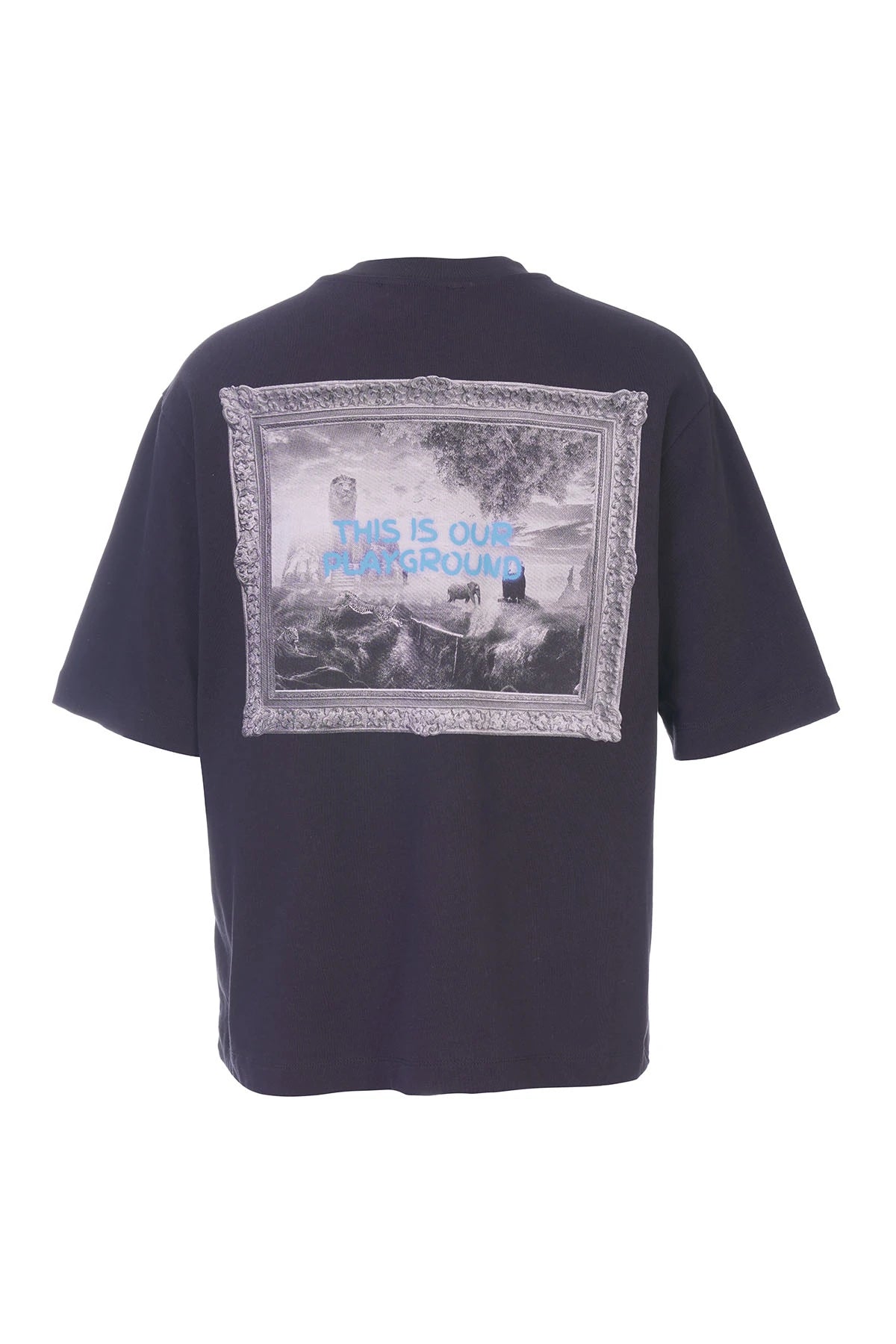 Midground-Jungle Baskılı Oversize Basic T-shirt-T-Shirts-2-Milagron.com