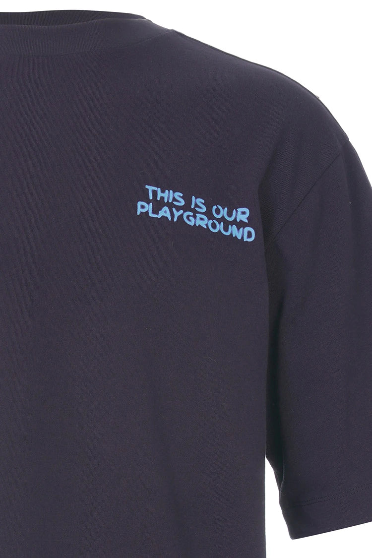 Midground-Jungle Baskılı Oversize Basic T-shirt-T-Shirts-3-Milagron.com