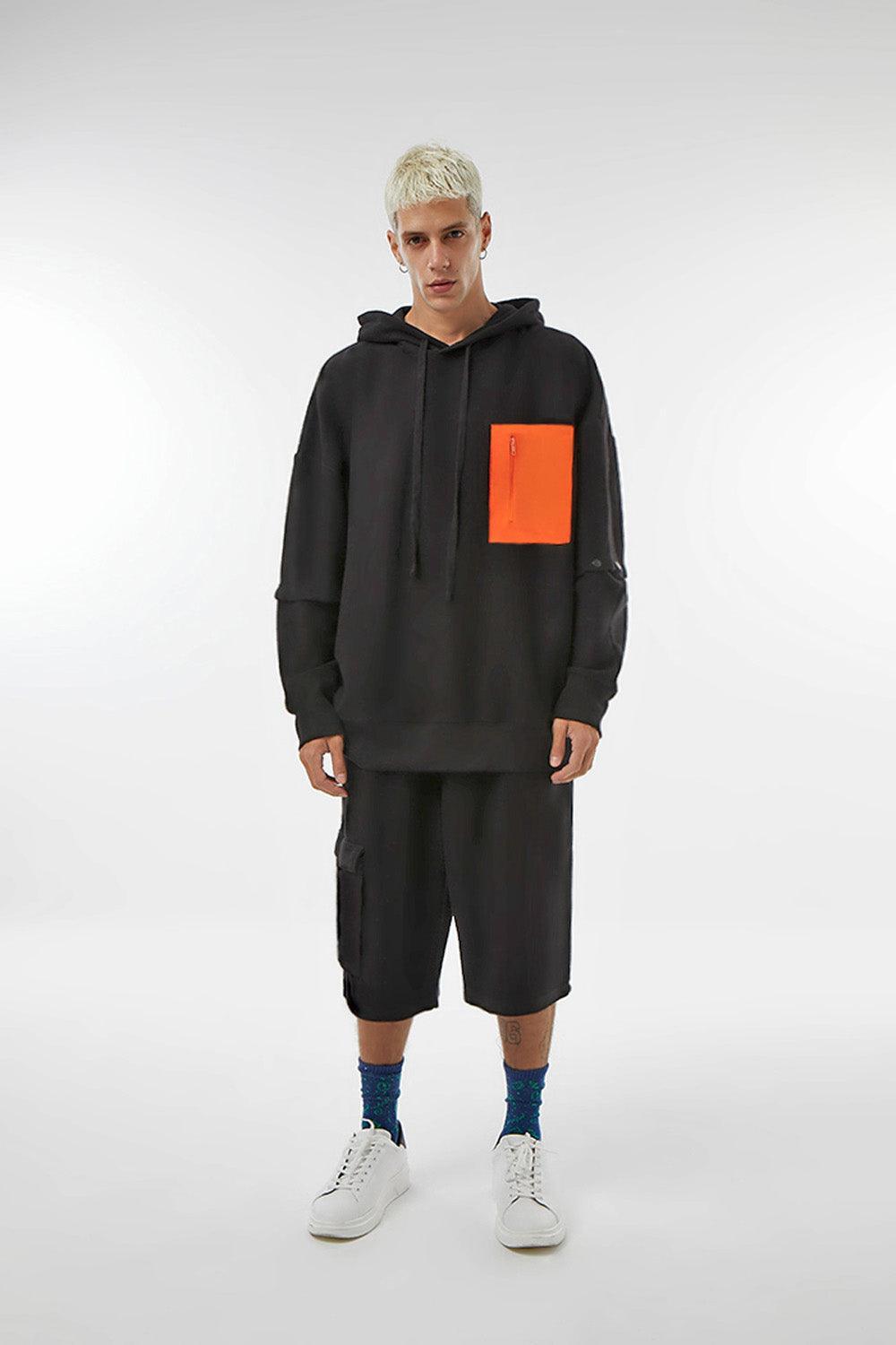 Midground-Kargo Cepli Şort - Siyah-Şort-1-Milagron.com