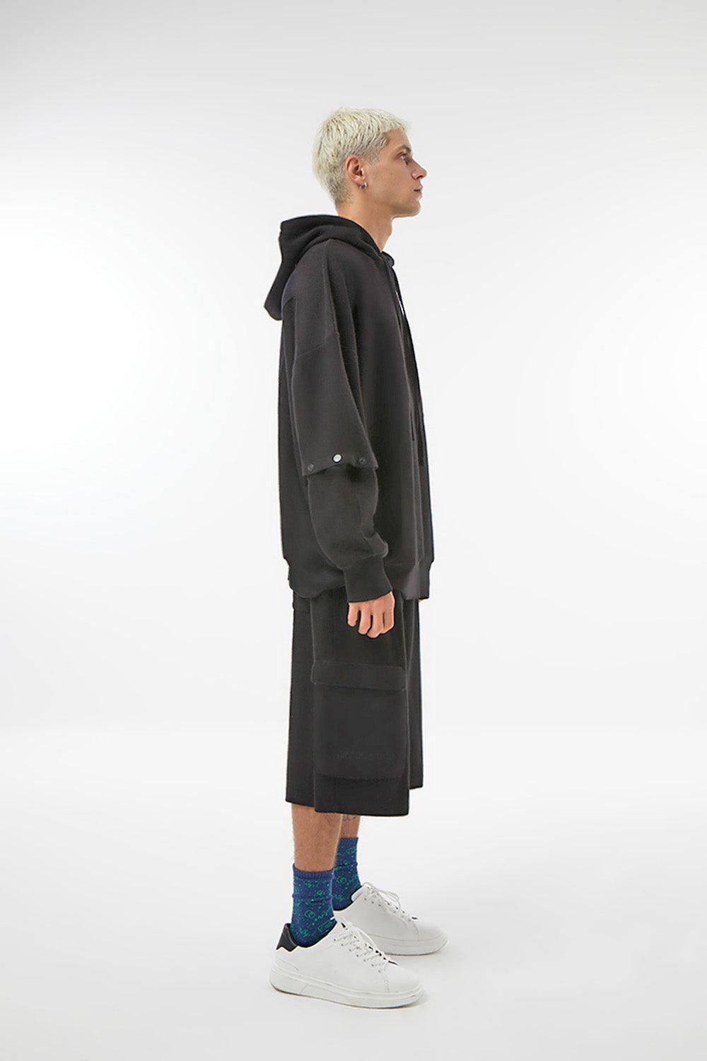 Midground-Kargo Cepli Şort - Siyah-Şort-2-Milagron.com