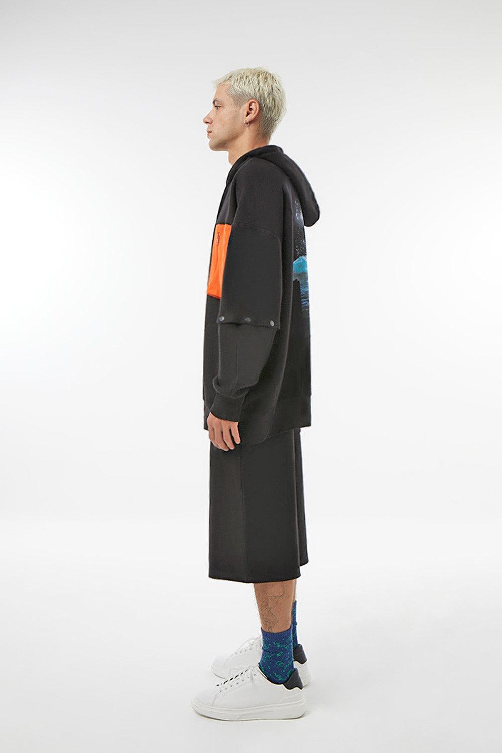 Midground-Kargo Cepli Şort - Siyah-Şort-4-Milagron.com