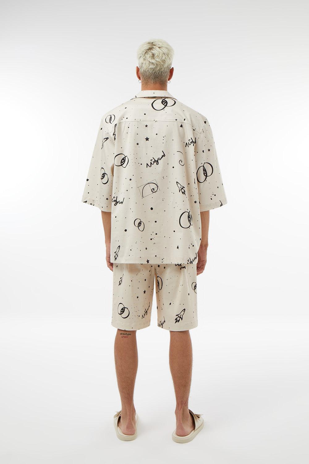 Midground-Kısa Kollu Baskılı Gömlek-Gömlek-3-Milagron.com