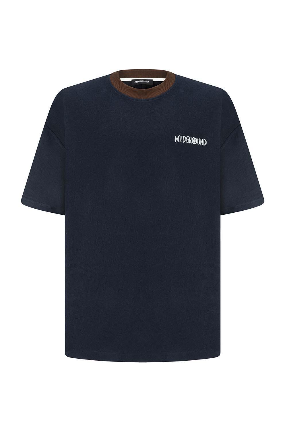 Midground-NITECALL -M038F Tshirt Blue-T-Shirts-1-Milagron.com