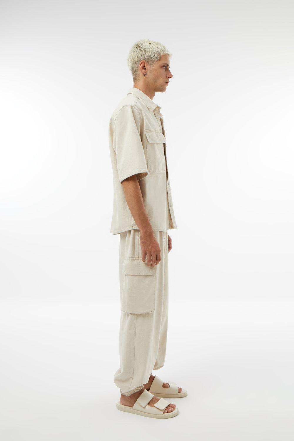 Midground-Oversize Kanvas Gömlek-Gömlek-2-Milagron.com