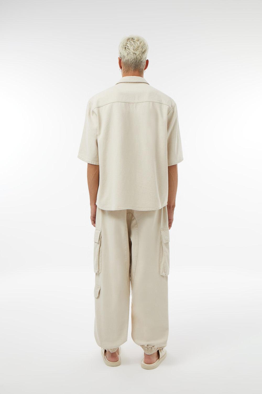 Midground-Oversize Kanvas Gömlek-Gömlek-3-Milagron.com