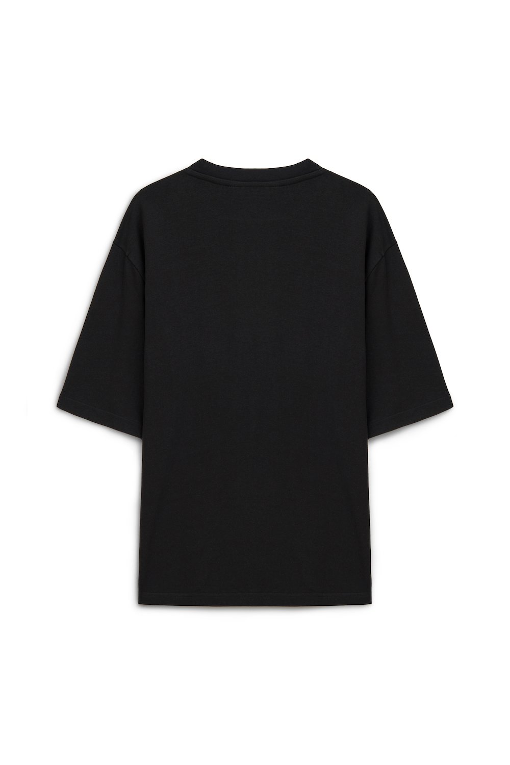 Midground-Pembe Baskılı Siyah T-shirt-T-Shirts-2-Milagron.com