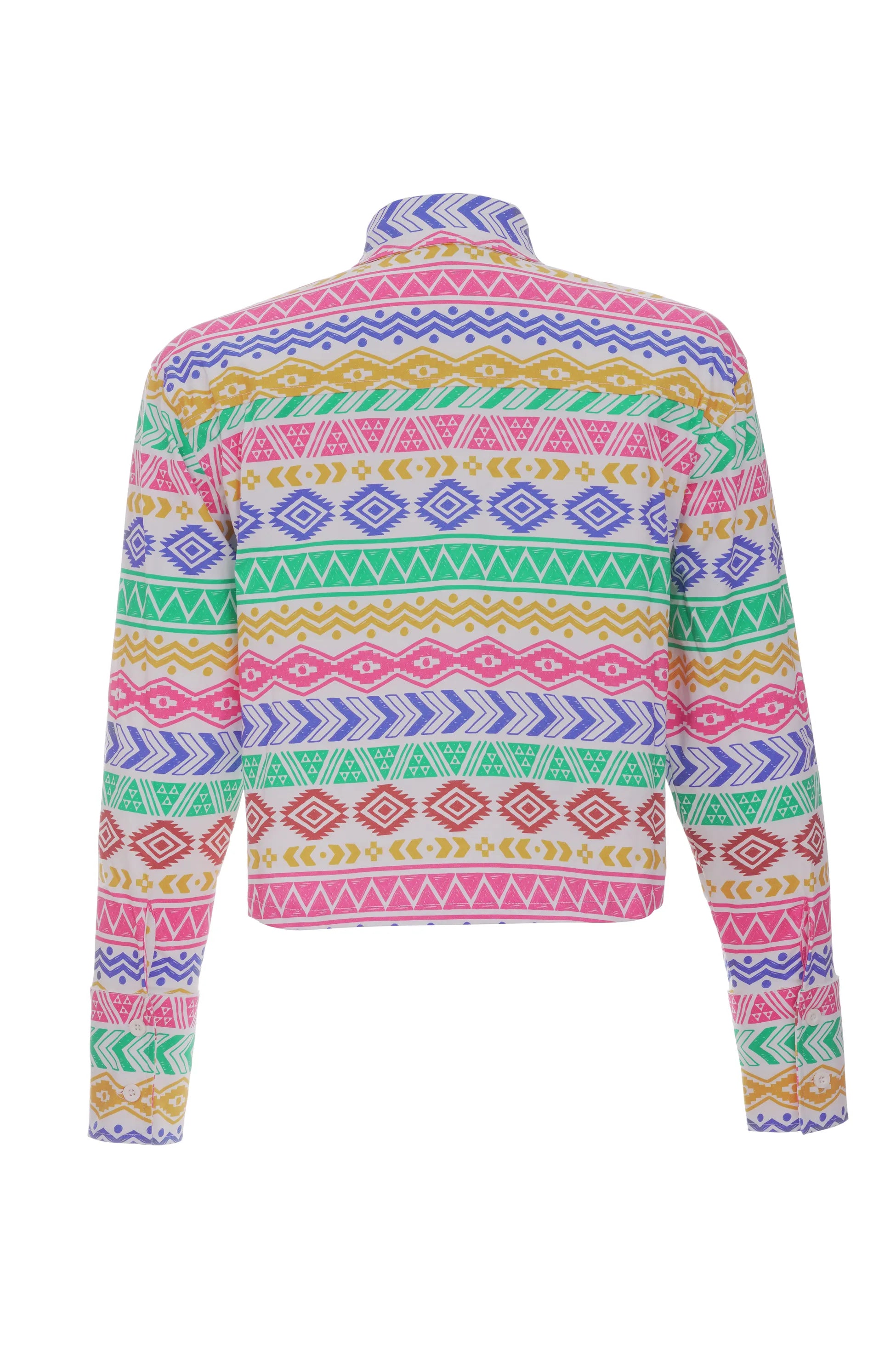 Midground-Peru Baskılı Crop Gömlek-Gömlek-2-Milagron.com