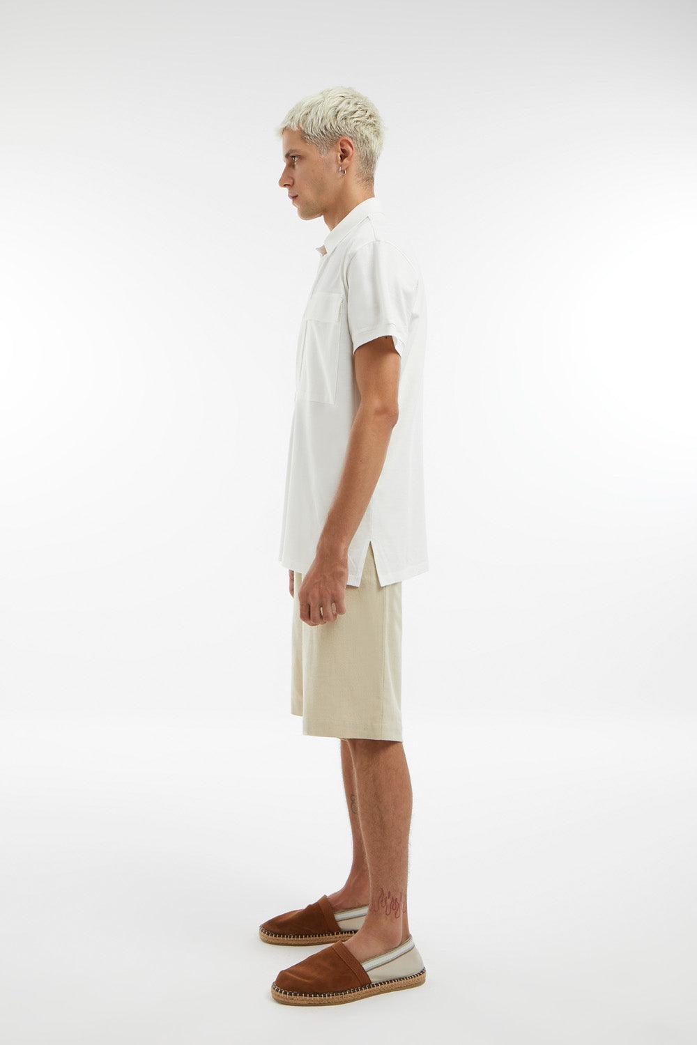 Midground-Polo Yaka Keten Tshirt-T-Shirts-4-Milagron.com