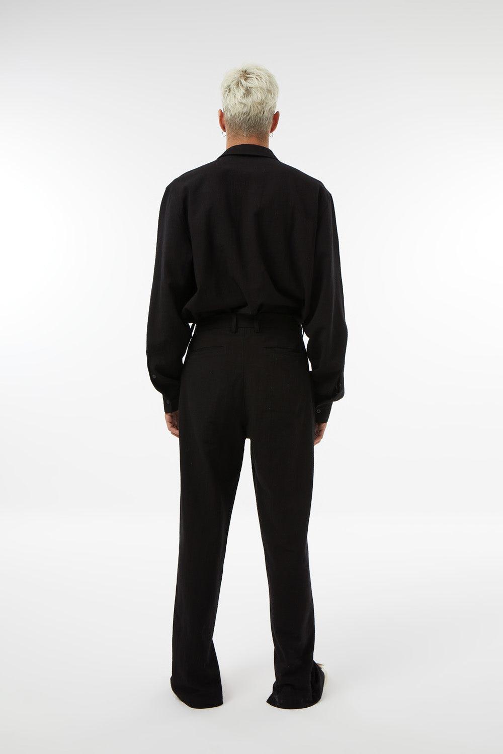 Midground-Rahat Kesim Keten Pantolon-Pantolon-3-Milagron.com