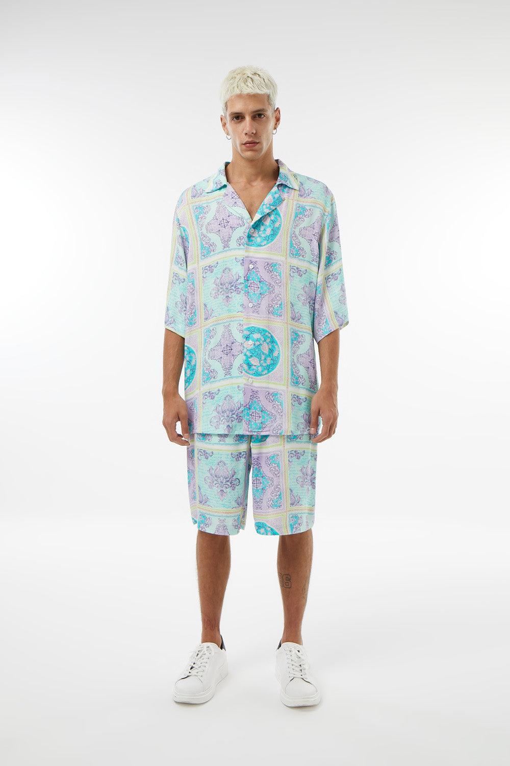 Midground-Rahat Kesim Saten Şort-Şort-1-Milagron.com