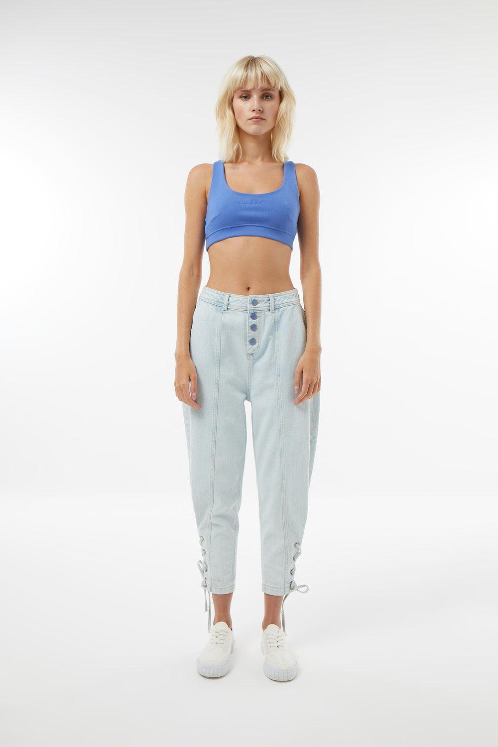 Midground-Rahat Kesim, Yandan Bağcıklı Kot Pantolon-Kot Pantolon-1-Milagron.com