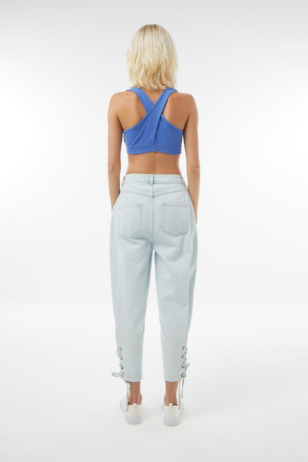 Midground-Rahat Kesim, Yandan Bağcıklı Kot Pantolon-Kot Pantolon-3-Milagron.com